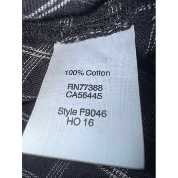 Madewell Boheme black and white square plaid popover shirt size medium - Picture 8 of 8